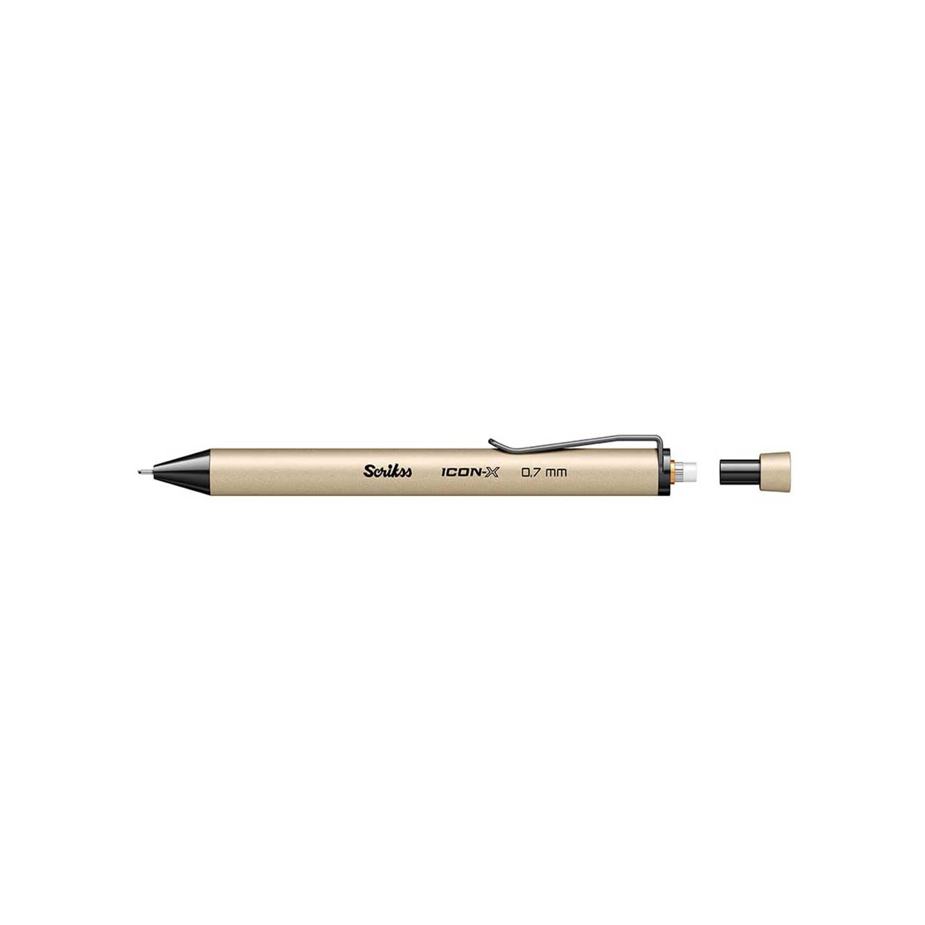 Scrikss Icon-X 0.7mm Mechanical Pencil in Beige on a white background