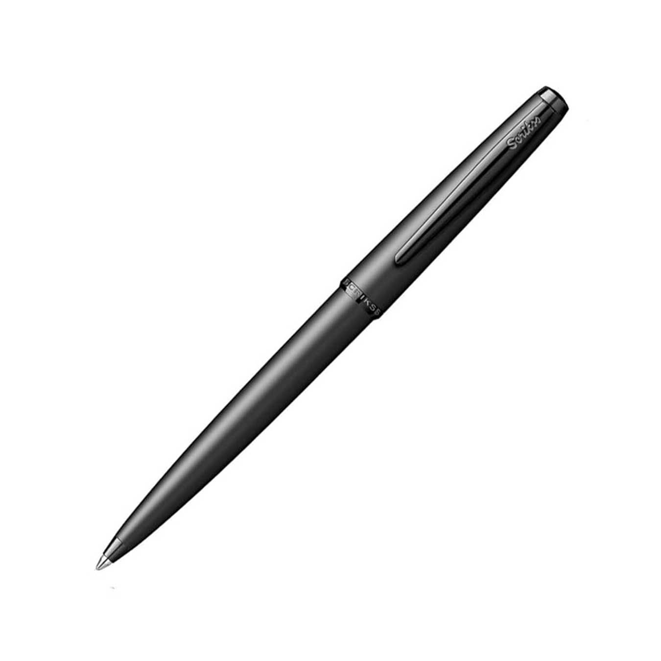 Scrikss Metropolis 78MB Ballpoint Pen in Matte Black on a white background