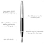 Scrikss Metropolis 800 Rollerball Pen - Black Chrome