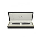Scrikss noble 35 Black CT rollerball pen in an open black and silver box on a white background