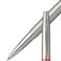 Scrikss Noble 35 Rollerball Pen in Matte Titanium on a white background