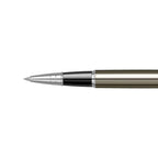 scrikss noble 35 rollerball Pen with metallic finish on a white background