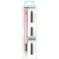 scrikss primeo Pink fountain pen set with ink refills in packaging on a white background