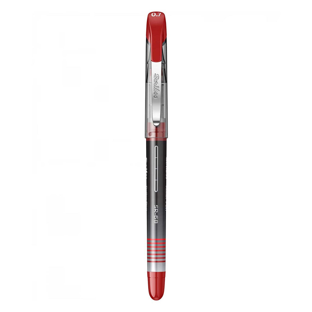Scrikss SR-68 0.7mm Rollerball Pen in Red on a white background