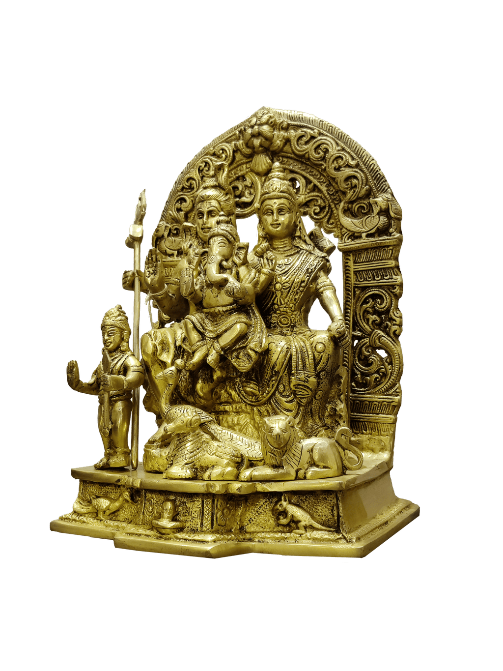 Shiva Parivar Brass Idol – Divine Family Blessings - Satyam Collection