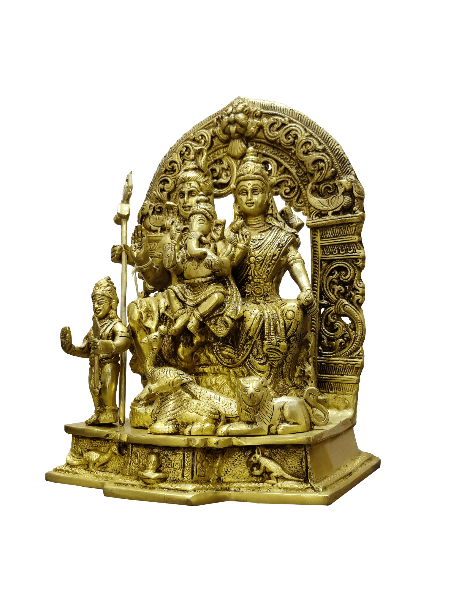 Shiva Parivar Brass Idol – Divine Family Blessings - Satyam Collection