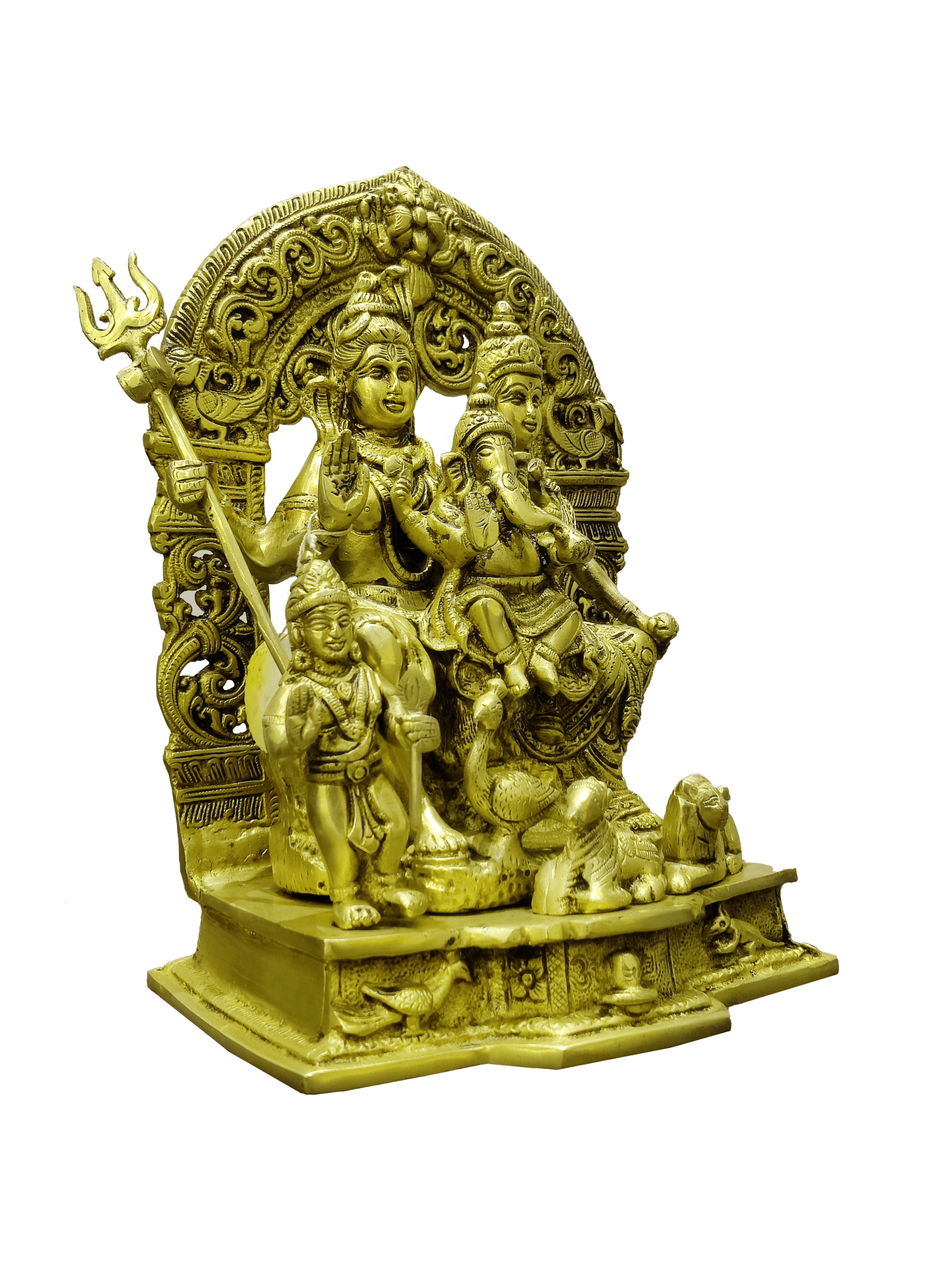 Shiva Parivar Brass Idol – Divine Family Blessings - Satyam Collection