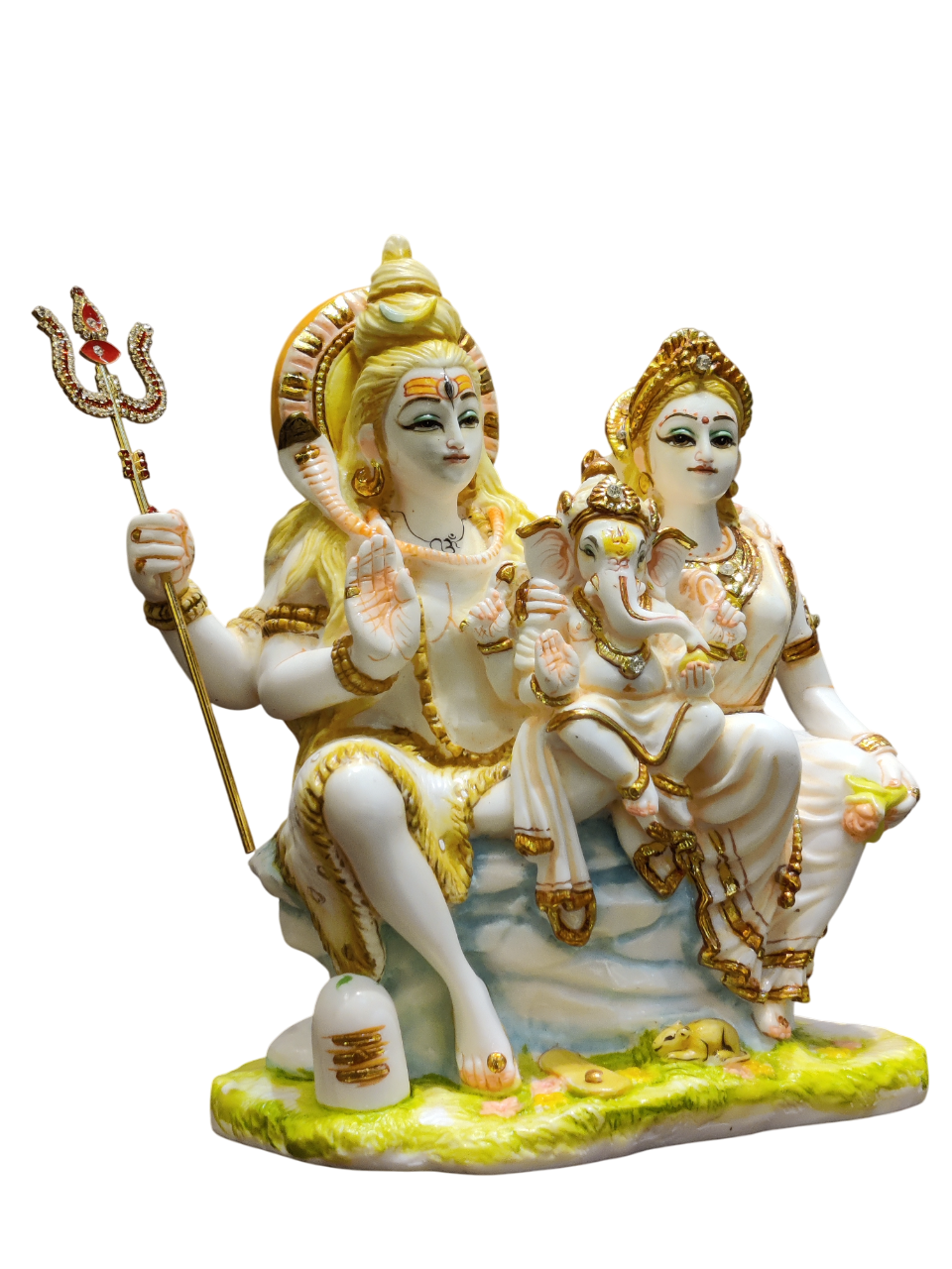 Shiva Parivar Marble Idol – Divine Blessings for Home & Peace - Satyam Collection