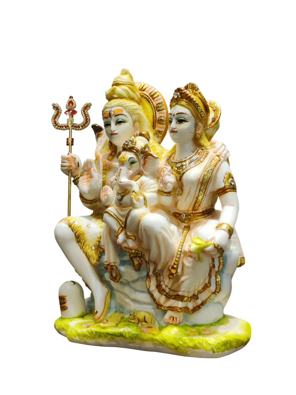 Shiva Parivar Marble Idol – Divine Blessings for Home & Peace - Satyam Collection