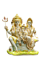 Shiva Parivar Marble Idol – Divine Blessings for Home & Peace - Satyam Collection