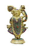 Shreenathji Brass Idol – Divine Krishna Statue for Home Blessings - Satyam Collection