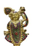 Shreenathji Brass Idol – Divine Krishna Statue for Home Blessings - Satyam Collection