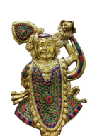 Shreenathji Brass Idol – Divine Krishna Statue for Home Blessings - Satyam Collection