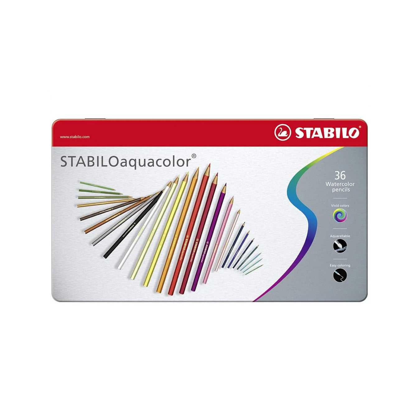 STABILO Aquacolor Watercolor Pencils - Set of 36