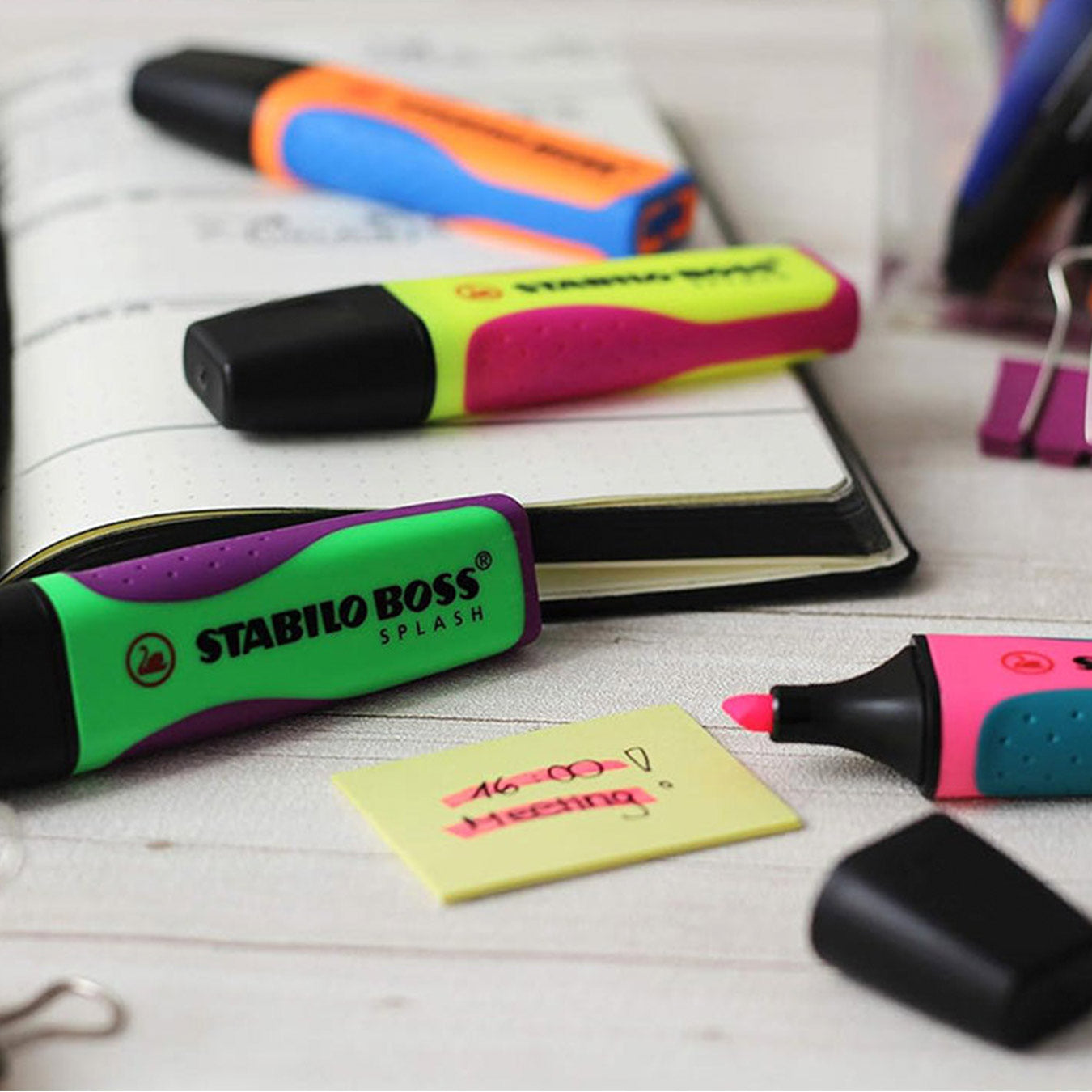 Stabilo | Boss Highlighter Pen| Splash Series | Fluorescent Pink | 1 Piece