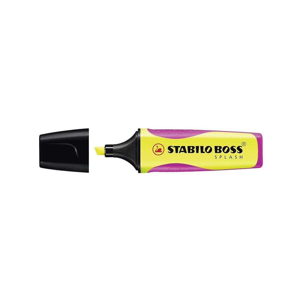 Stabilo | Boss Highlighter Pen| Splash Series | Fluorescent Yellow | 1 Piece