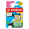 Stabilo | Boss | Mini Snooze One | Highlighter Pen | Pack of 3 | Blue, Yellow, Green
