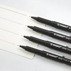 Stabilo | dr!ver Series | Premium Fineliner & Felt Tip | Pack of 4 | 0.4 MM | Black, Blue, Green, Red
