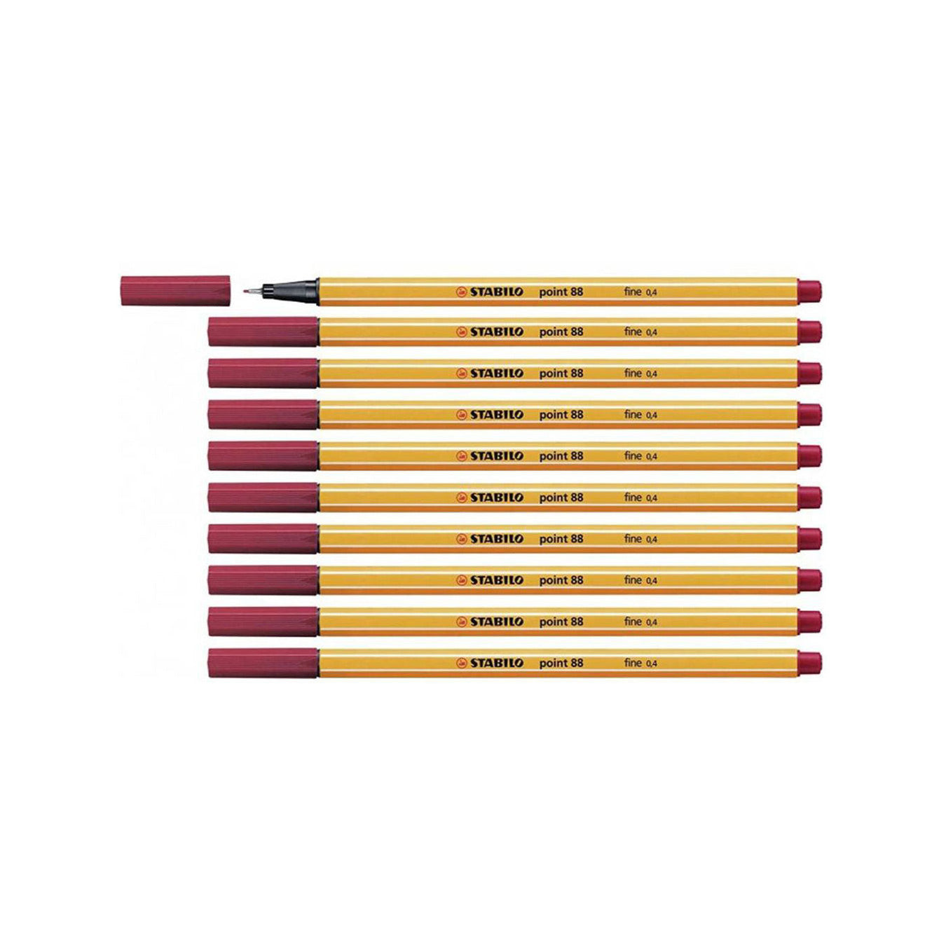 Stabilo | Point 88 | Fineliner | Crimson | Pack Of 10