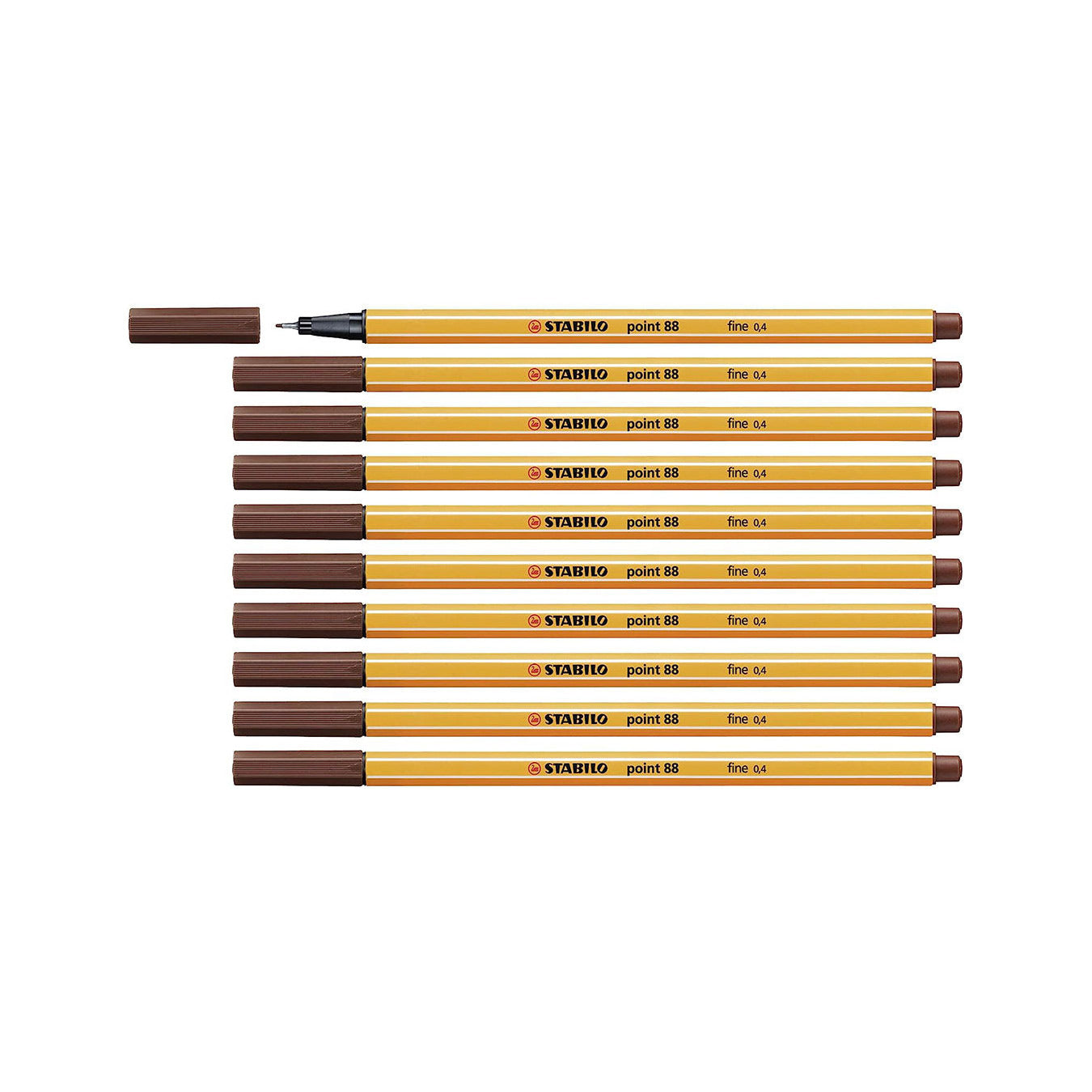 Stabilo | Point 88 | Fineliner | Brown | Pack Of 10