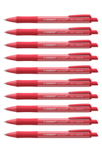 Stabilo Pointball Colorful - Rust Red Ballpoint Pen - Pack Of 10 - Satyam Collection