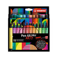 STABILO Pen 68 MAX felt tip pen with chisel tip - pack of 24