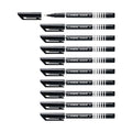 STABILO Sensor Medium Tip Fineliner Pen in Black (Set of 10)