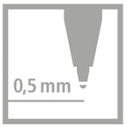 Stabilo | Worker+ | Roller Ball Pen | 0.5 mm | Black