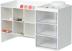 Sysmax Hive Stack Modular Desk Organizer – White with 3 Transparent Drawers - penpencilink