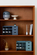 Sysmax Hive Stack Modular Desk Organizer with 3 Drawers – Persian Blue - penpencilink