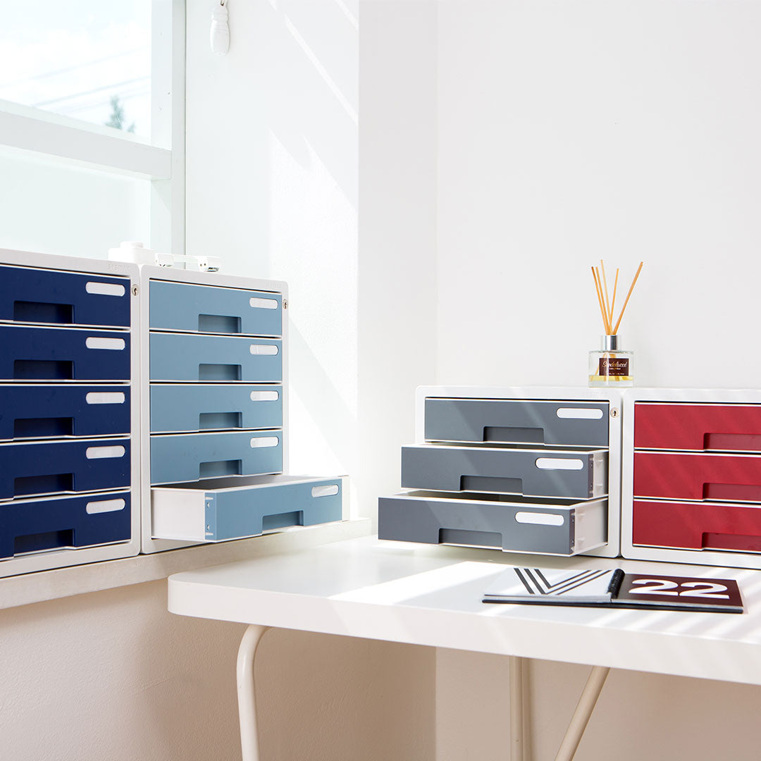 Sysmax | Lockable File Cabinet | 3 Drawers | Grey|Deluxe Color | For Office School  & Hospital