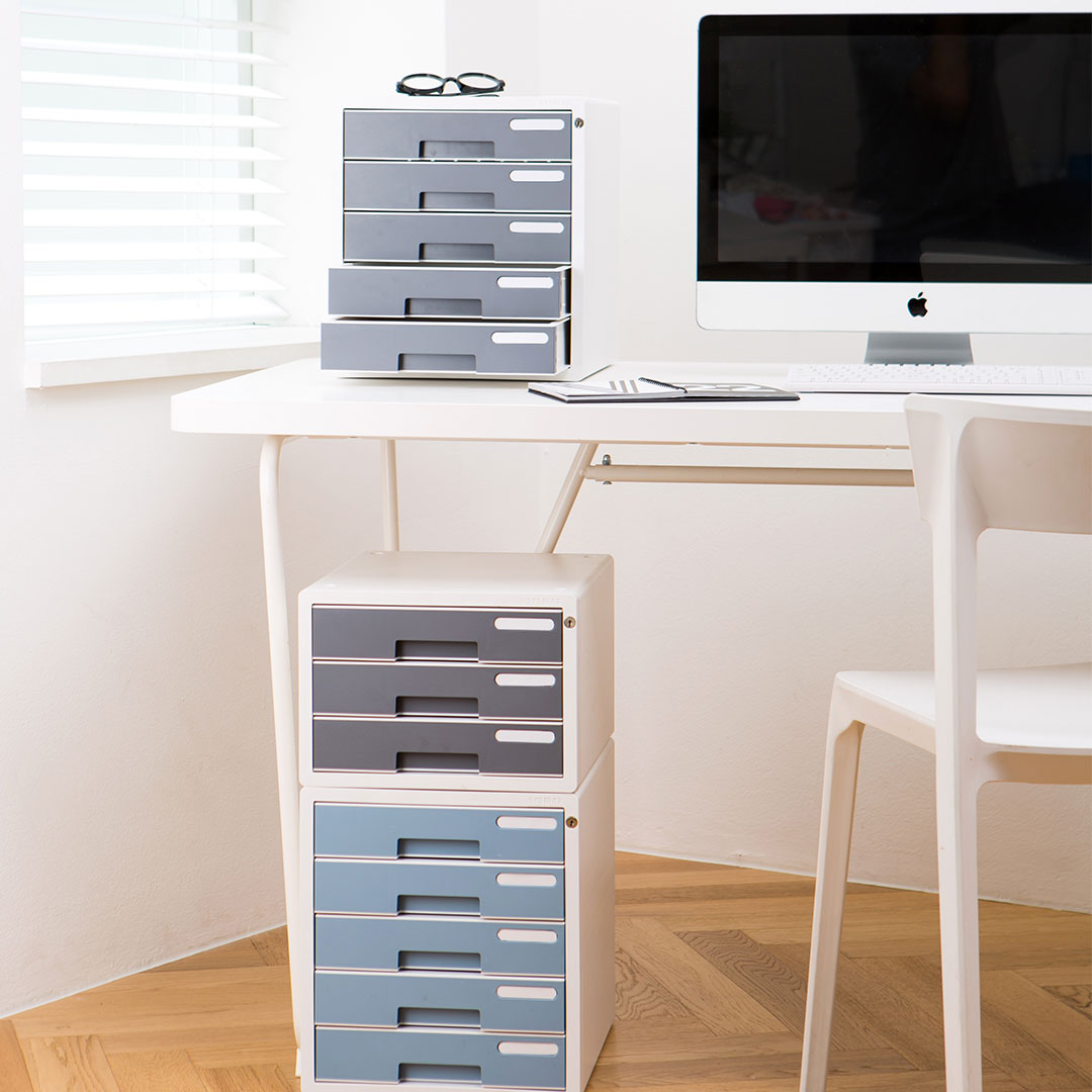 Sysmax | Lockable File Cabinet | 5 Drawers | Mint | Deluxe Color | For Office School  & Hospital
