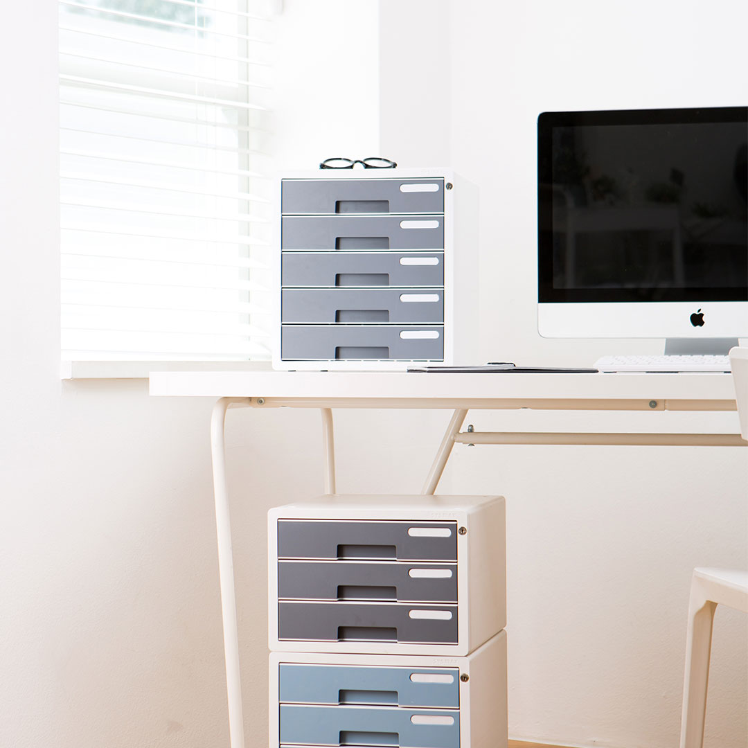 Sysmax | Lockable File Cabinet | 5 Drawers | Wine Red|Deluxe Color | For Office School  & Hospital