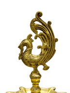 Traditional Brass Peacock Oil Lamp for Pooja & Home Decor - Satyam Collection
