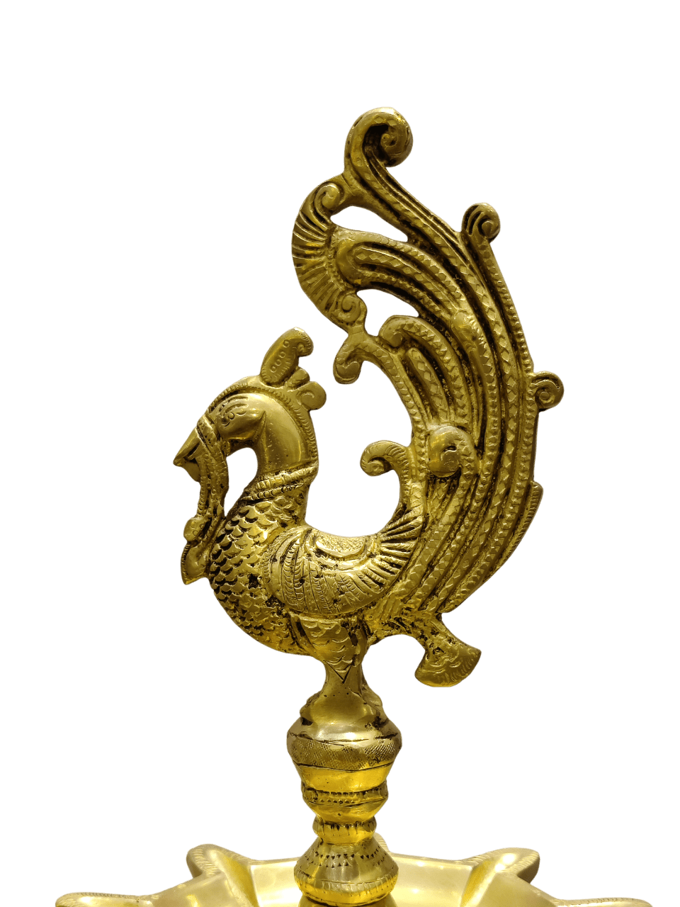 Traditional Brass Peacock Oil Lamp for Pooja & Home Decor - Satyam Collection