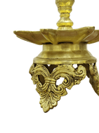 Traditional Brass Peacock Oil Lamp for Pooja & Home Decor - Satyam Collection