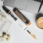 TWSBI ECO Black Marble with Bronze Fountain Pen - Satyam Collection