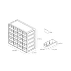 Sysmax | Multi Utility  Storage Box | 20 Drawers | Organizer | Yellow | Up System | For Office & Home