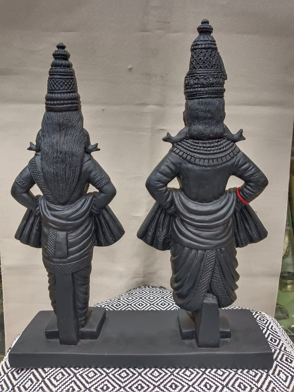 Vitthal Rukmini Fiber Statue Set – Traditional Pandurang Idol - Satyam Collection