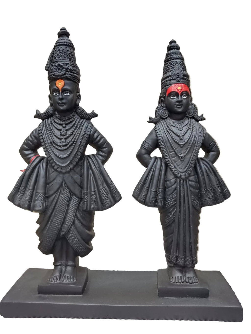 Vitthal Rukmini Fiber Statue Set – Traditional Pandurang Idol - Satyam Collection