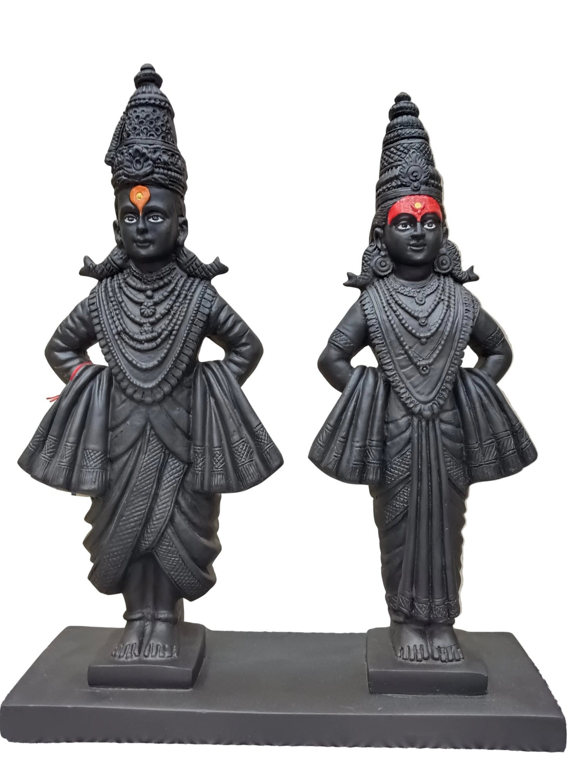 Vitthal Rukmini Fiber Statue Set – Traditional Pandurang Idol - Satyam Collection