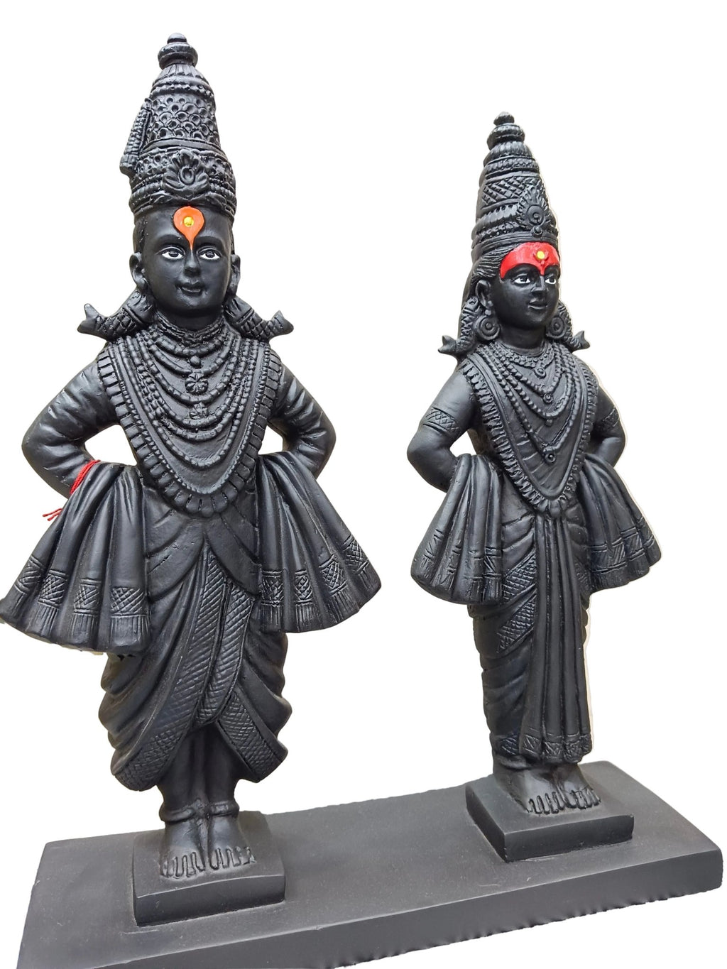Vitthal Rukmini Fiber Statue Set – Traditional Pandurang Idol - Satyam Collection