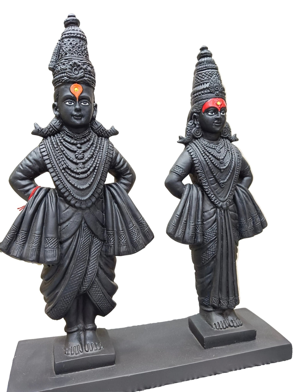 Vitthal Rukmini Fiber Statue Set – Traditional Pandurang Idol - Satyam Collection