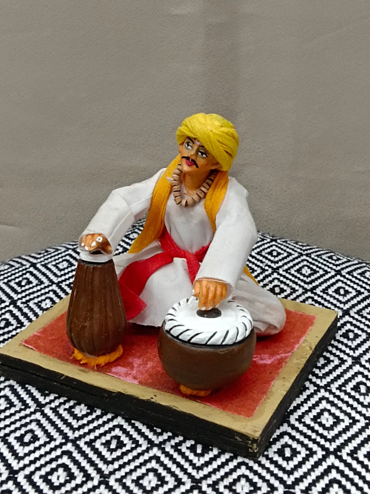 Warkari Terracotta Statue – Traditional Maharashtrian Devotional - Satyam Collection
