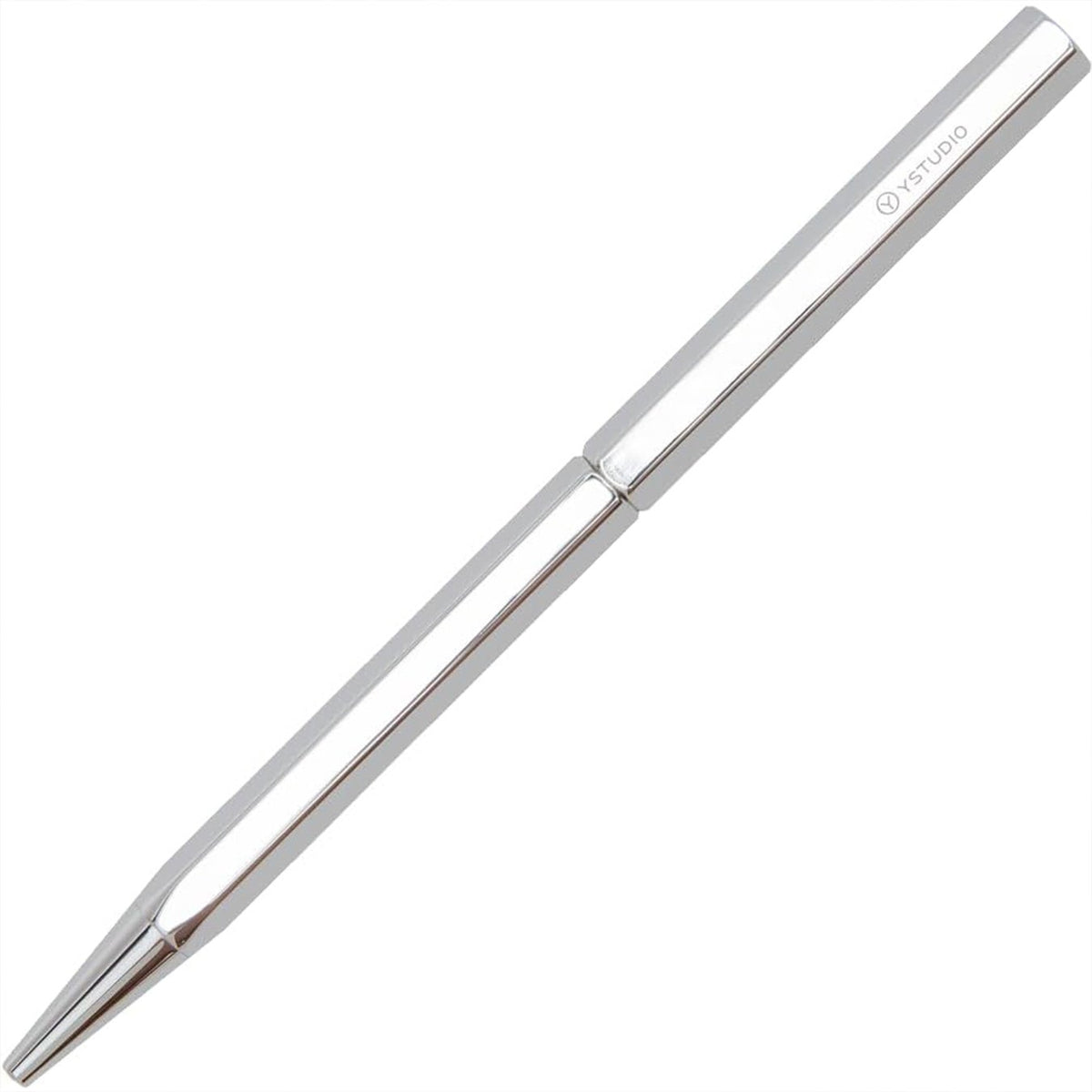Ystudio Ballpoint Pen – Classic Revolve in Spring Shiny Silver - Satyam Collection