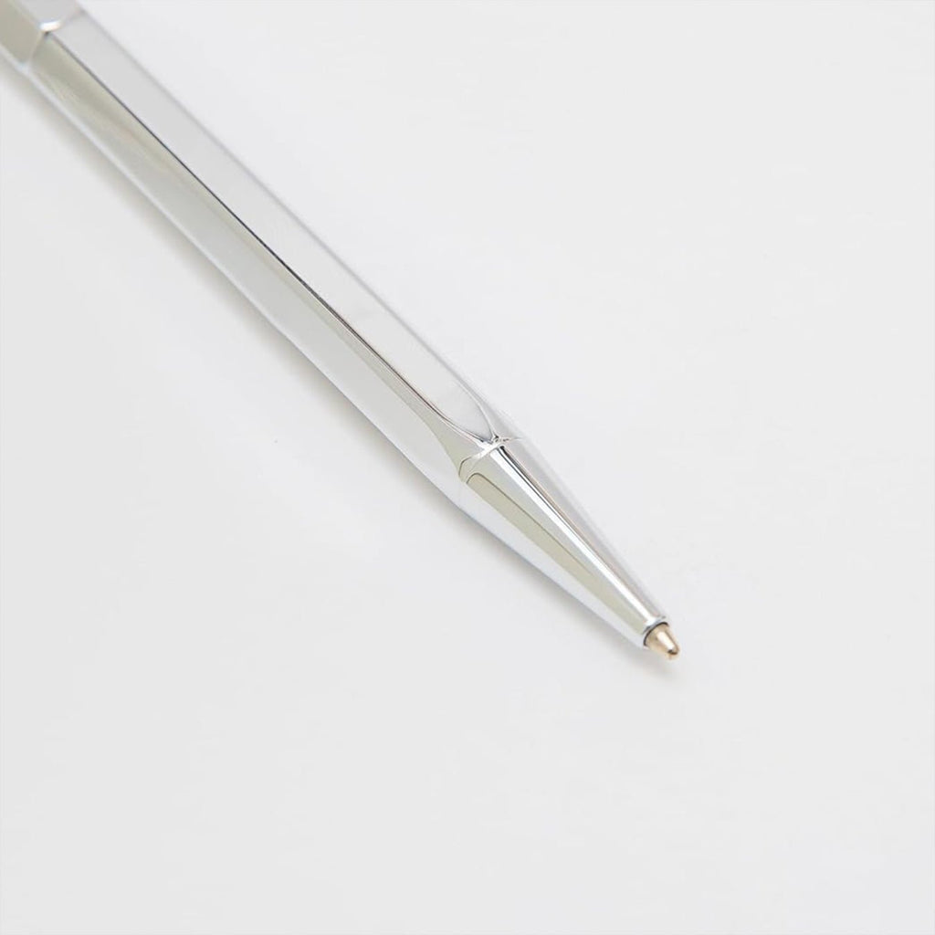 Ystudio Ballpoint Pen – Classic Revolve in Spring Shiny Silver - Satyam Collection
