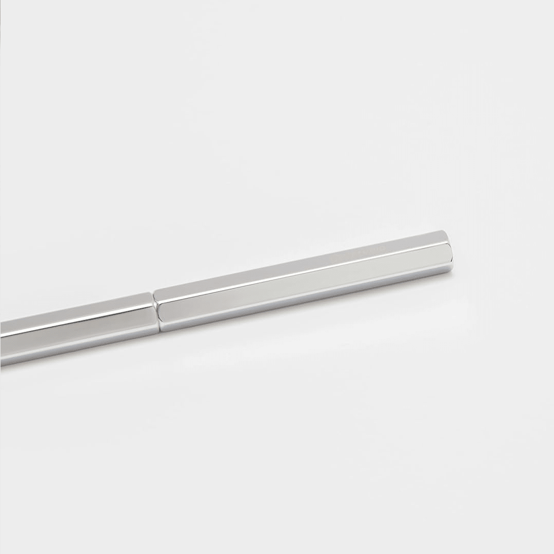 Ystudio Ballpoint Pen – Classic Revolve in Spring Shiny Silver - Satyam Collection
