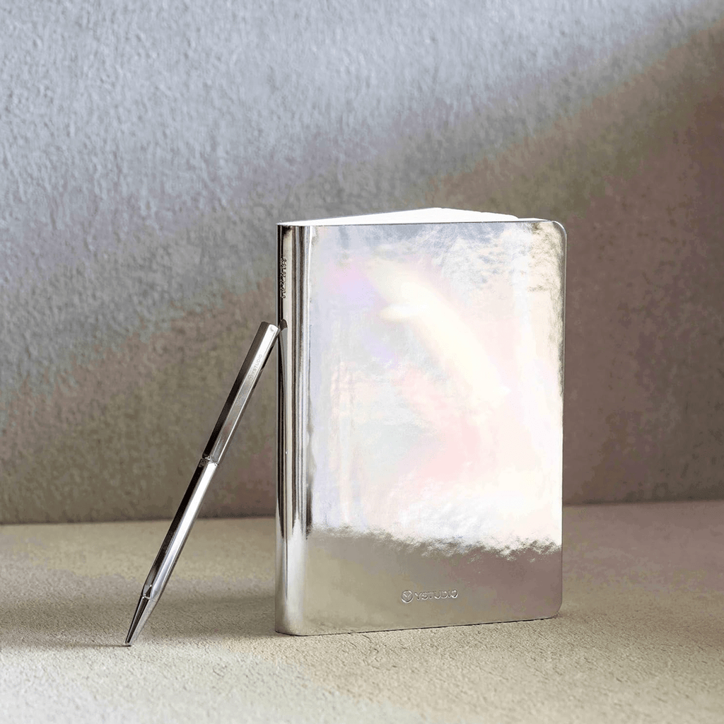 Ystudio Ballpoint Pen – Classic Revolve in Spring Shiny Silver - Satyam Collection
