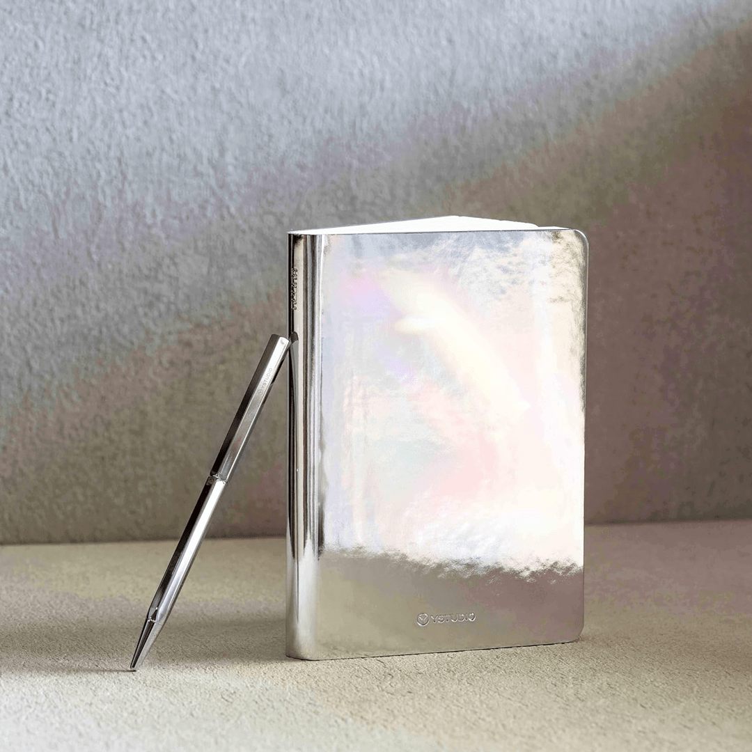 Ystudio Ballpoint Pen – Classic Revolve in Spring Shiny Silver - Satyam Collection