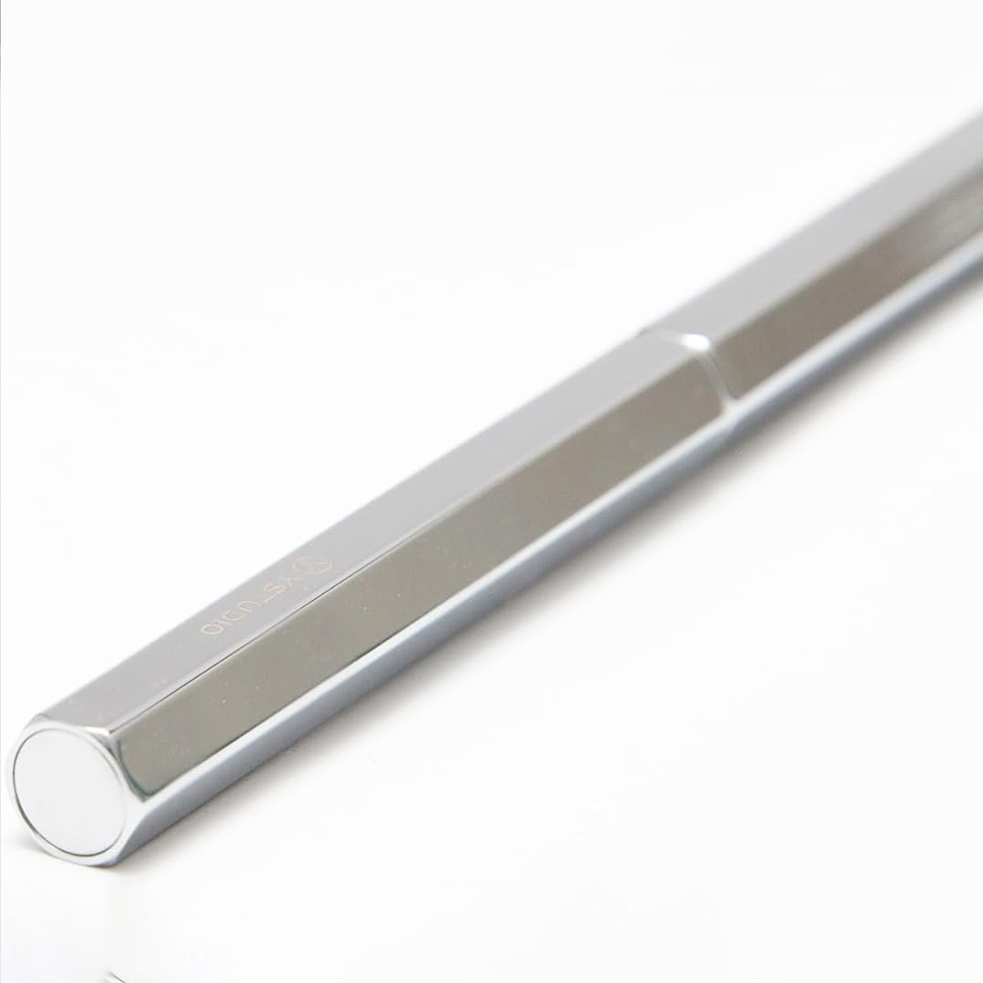 Ystudio Ballpoint Pen – Classic Revolve in Spring Shiny Silver